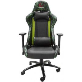Rampage Gamer szék - KL-R96 Camouflage (fekete-zöld; állítható magasság; áll. kartámasz; PU/PVC; 100kg-ig)