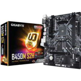 Gigabyte Alaplap - AMD B450M S2H AM4 (B450, 2xDDR4 3200MHz, PCI-E, RAID, 4xSATA3, M.2, 6xUSB2.0, 6xUSB3.1)
