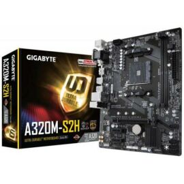 Gigabyte Alaplap - AMD GA-A320M-S2H AM4  (A320, 2xDDR4 3200MHz, PCI-E, 1xGBE LAN, 4xSATA3, 6xUSB2.0, 2xUSB3.1)
